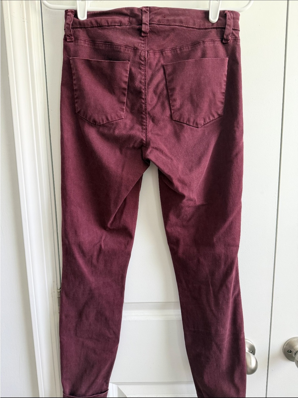 J Brand Burgundy Skinny Jeans